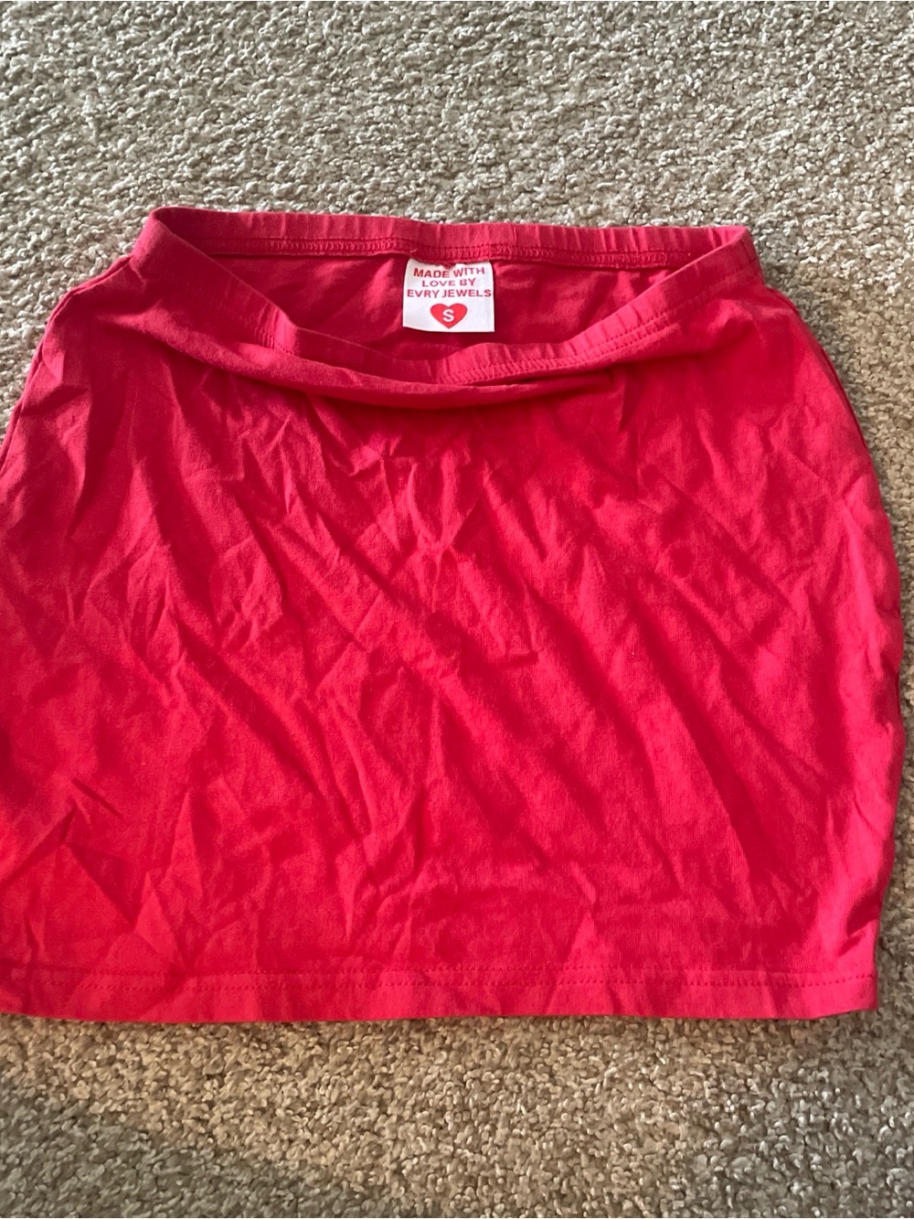 Every Jewels Red Cotton Mini Skirt - S